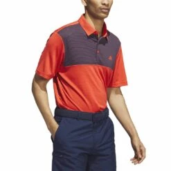 Adidas Core Color Block Polo -Golf Shop adidas 2023 core color block polo bright red side itempicture