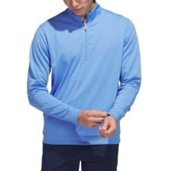 Adidas Elevated Quarter Zip Pullover -Golf Shop adidas 2023 elevated quarter zip pullover blue fusion itempicture