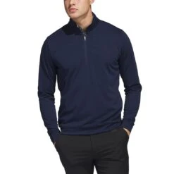 Adidas Elevated Quarter Zip Pullover -Golf Shop adidas 2023 elevated quarter zip pullover collegiate navy itempicture