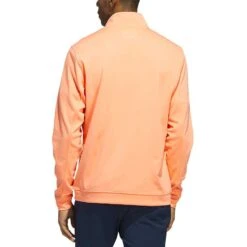 Adidas Elevated Quarter Zip Pullover -Golf Shop adidas 2023 elevated quarter zip pullover coral fusion back itempicture