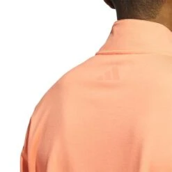 Adidas Elevated Quarter Zip Pullover -Golf Shop adidas 2023 elevated quarter zip pullover coral fusion detail1 itempicture