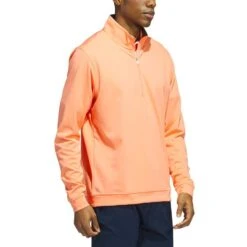 Adidas Elevated Quarter Zip Pullover -Golf Shop adidas 2023 elevated quarter zip pullover coral fusion walking itempicture