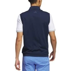 Adidas Elevated Quarter Zip Vest 11 Adidas Elevated Quarter Zip Vest -Golf Shop adidas 2023 elevated quarter zip vest collegiate navy back itempicture