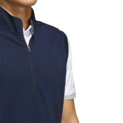 Adidas Elevated Quarter Zip Vest 12 Adidas Elevated Quarter Zip Vest -Golf Shop adidas 2023 elevated quarter zip vest collegiate navy detail2 itempicture