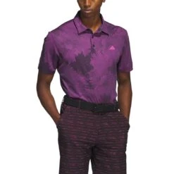 Adidas Flower Mesh Polo 17 Adidas Flower Mesh Polo -Golf Shop adidas 2023 flower mesh polo black lucid fuchsia itempicture
