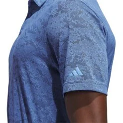Adidas Textured Jacquard Polo 16 Adidas Textured Jacquard Polo -Golf Shop adidas 2023 textured jacquard polo blue fusion detail1 itempicture