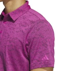 Adidas 23 Textured Jacquard Polo -Golf Shop adidas 2023 textured jacquard polo lucid fuchsia detail itempicture