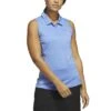 Adidas 2023 Women's Spacedye Sleeveless Polo -Golf Shop adidas 23 womens spacedye sleeveless polo blue fusion itempicture