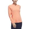 Adidas Women's Ultimate365 Quarter Zip Long Sleeve Mock -Golf Shop adidas 23 womens ultimate365 quarter zip long sleeve mock coral fusion itempicture