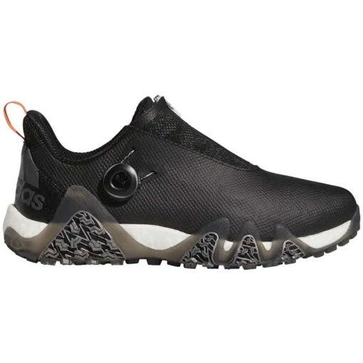 Adidas Codechaos 22 BOA Golf Shoes Black/Dark Silver Metallic/Impact Orange