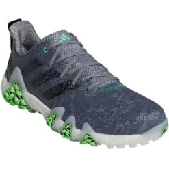 Adidas Codechaos 22 Golf Shoes Grey Three/Black/Beam Green -Golf Shop adidas codechaos 22 boa golf shoes grey three black beam green front itempicture