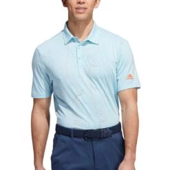 Adidas Course Map Polo -Golf Shop adidas course map polo bliss blue front itempicture