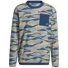 Adidas Texture Print Crewneck -Golf Shop adidas fw22 texture print crewneck hemp crew navy hero itempicture