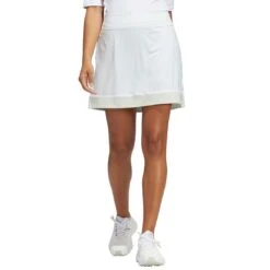 Adidas Women's 16 Inch Ultimate365 Printed Skort -Golf Shop adidas fw22 womens 16 inch ultimate365 printed skort linen green front itempicture