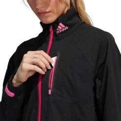 Adidas Women's RAIN.RDY Jacket 10 Adidas Women's RAIN.RDY Jacket -Golf Shop adidas fw22 womens rain rdy jacket black pocket detail itempicture