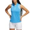 Adidas 2022 Women's Ultimate365 Printed Sleeveless Polo 2 Adidas 2022 Women's Ultimate365 Printed Sleeveless Polo -Golf Shop adidas fw22 womens ultimate365 printed sleeveless polo pulse blue front itempicture