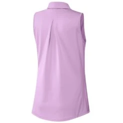 Adidas Women's Ultimate365 Solid Sleeveless Polo -Golf Shop adidas fw22 womens ultimate365 solid sleeveless polo bliss lilac back itempicture