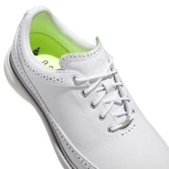 Adidas MC80 Golf Shoes White/Matte Silver/Lucid Lemon -Golf Shop adidas mc80 golf shoes white matte silver lucid lemon detail toe itempicture