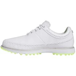 Adidas MC80 Golf Shoes White/Matte Silver/Lucid Lemon -Golf Shop adidas mc80 golf shoes white matte silver lucid lemon side itempicture