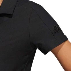 Adidas S21 Women's Go-To Short Sleeve Polo -Golf Shop adidas s21 womens go to short sleeve polo black detail itempicture