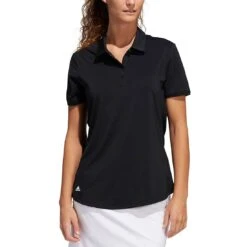 Golf Shop -Golf Shop adidas s21 womens ultimate365 solid short sleeve polo black itempicture