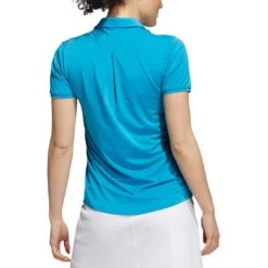 Adidas 2021 Women's Ultimate365 Solid Polo -Golf Shop adidas s21 womens ultimate365 solid short sleeve polo sonic aqua back itempicture