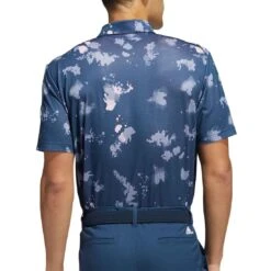 Adidas Splatter Print Polo -Golf Shop adidas splatter print polo crew navy back itempicture