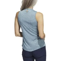 Adidas Women's Heathered Essentials Mock Sleeveless -Golf Shop adidas ss23 womens heathered essentials mock arctic fusion back itempicture