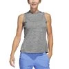 Adidas Women's Heathered Essentials Mock Sleeveless -Golf Shop adidas ss23 womens heathered essentials mock black itempicture