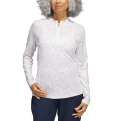Adidas Women's Ultimate365 Print Pullover 13 Adidas Women's Ultimate365 Print Pullover -Golf Shop adidas ss23 womens ultimate365 print pullover wonder taupe white itempicture