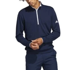 Adidas UPF Quarter Zip Pullover -Golf Shop adidas upf quarter zip pullover collegiate navy model itempicture