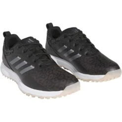 Adidas Women's S2G SL 23 Golf Shoes Black/Grey Five/Wonder Taupe -Golf Shop adidas womens s2g sl 23 golf shoes black grey five wonder taupe front itempicture