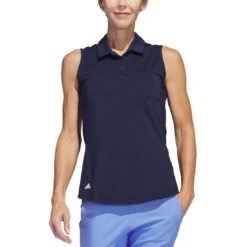 Adidas Women's Ultimate365 Solid Sleeveless Polo -Golf Shop adidas womens ultimate365 solid sleeveless polo collegiate navy itempicture