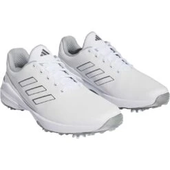 Adidas ZG23 Golf Shoes White/Silver -Golf Shop adidas zg23 golf shoes white silver gw1177 front itempicture