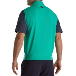FootJoy Half Zip Pullover Vest -Golf Shop footjoy half zip pullover vest sea green back itempicture