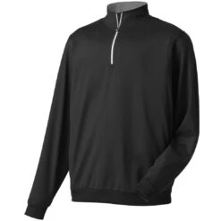 FootJoy Half Zip Pullover -Golf Shop footjoy half zip pullvoer black hero itempicture