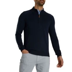 FootJoy Half-Zip Sweater -Golf Shop footjoy half zip sweater navy itempicture