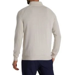 FootJoy Half-Zip Sweater -Golf Shop footjoy half zip sweater oatmeal back itempicture