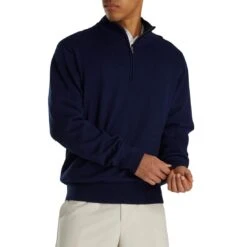 FootJoy Performance Lined Merino Sweater 7 FootJoy Performance Lined Merino Sweater -Golf Shop footjoy performance lined merino sweater navy itempicture