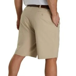 FootJoy Pleated Shorts 7 FootJoy Pleated Shorts -Golf Shop footjoy pleated shorts khaki back itempicture
