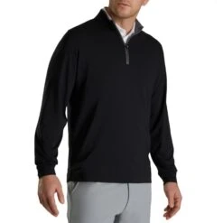 FootJoy Lightweight Solid Midlayer -Golf Shop footjoy solid midlayer withtrim black itempicture