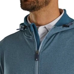 FootJoy ThermoSeries Full Zip Hoodie 11 FootJoy ThermoSeries Full Zip Hoodie -Golf Shop footjoy thermoseries full zip hoodie slate detail itempicture