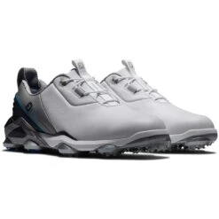 FootJoy Tour Alpha Golf Shoes White/Grey/Blue -Golf Shop footjoy tour alpha golf shoes white grey blue pair itempicture