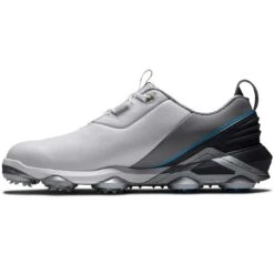 FootJoy Tour Alpha Golf Shoes White/Grey/Blue -Golf Shop footjoy tour alpha golf shoes white grey blue side itempicture