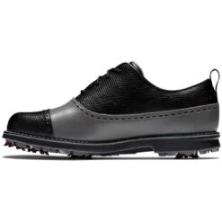 FootJoy Women's Premiere Series Golf Shoes Cap Toe Charcoal/Black -Golf Shop footjoy womens premiere series golf shoes charcoal black cap toe instep itempicture