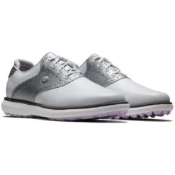 FootJoy Women's Traditions SL Golf Shoes White/Silver 13 FootJoy Women's Traditions SL Golf Shoes White/Silver -Golf Shop footjoy womens traditions sl golf shoes white silver 97897 pair itempicture