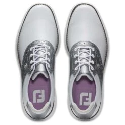 FootJoy Women's Traditions SL Golf Shoes White/Silver 14 FootJoy Women's Traditions SL Golf Shoes White/Silver -Golf Shop footjoy womens traditions sl golf shoes white silver 97897 top itempicture