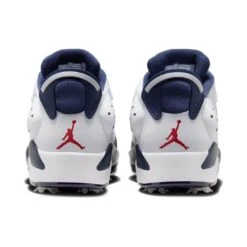 Nike Jordan Retro 6 G Golf Shoes White/Midnight Navy/Varsity Red -Golf Shop nike air jordan retro 6 g golf shoes white midnight navy varsity red heel itempicture