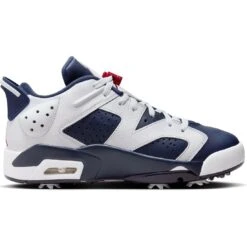 Nike Jordan Retro 6 G Golf Shoes White/Midnight Navy/Varsity Red -Golf Shop nike air jordan retro 6 g golf shoes white midnight navy varsity red spine itempicture