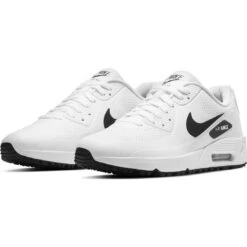 Nike Air Max 90 G Golf Shoes White/Black -Golf Shop nike air max 90 g golf shoes white black pair itempicture
